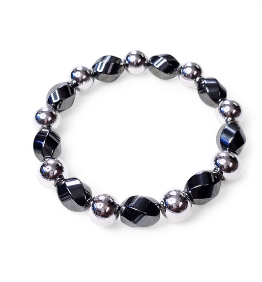 Night Out| Hematite Stretch Bracelet